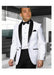 Men's White Tuxedo with a Black Shawl Lapel
