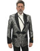 Men's  Shawl Lapel Black Flap Front Pocket Suit
