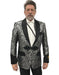 Men's  Shawl Lapel Black Flap Front Pocket Suit