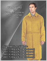 Men's Dress Coat Belted Full Length Overcoat ~ Long Men's Dress Topcoat - Winter coat 45 Inches Button Closure Camel Coat