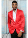 Men's Shiny Flashy Satin Solid Cheap Priced Blazer Jacket For Men ~ Sport Coat Red Available in 2 buttons