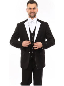 Men's 3 Piece Slim Fit Black Tuxedo