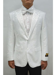 White Unique Men's Floral  Fancy