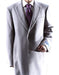 Mens Overcoat Mens Dress Coat Gray Two Button Long Men's Dress Topcoat -  Winter coat