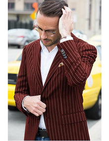 Men's Burgundy Gangster  Sport Coat