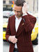 Men's Burgundy Gangster  Sport Coat
