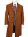 Men's Dress Coat  Regular Fit Wool ~ Poly Blend  Rust ~ Cognac Overcoat