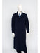 Men's Dress All Weather coat Full Length Maxi Trench Coat Navy