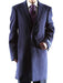 Men's Dress Coat Caravelli   Long Jacket 2 Buttons Style Men's Carcoat ~Three Quarter Navy Long Men's Dress Topcoat -  Winter coat