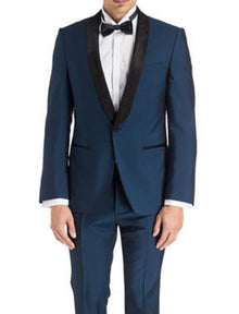 Men's Keith Black Shawl Lapel Navy Blue Tuxedo