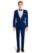 Navy Blue One Button Shawl Lapel Tuxedo Suit