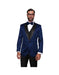 Single Breasted Wool One Button  Dark Navy Suit