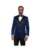 Single Breasted Wool One Button  Dark Navy Suit