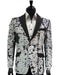 Men’s Black & White Two Button Suit by EJ Samuel