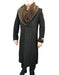 Brown & Black Mixed Two Handwarmer Side Pockets  Dress Coat For Mens