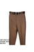 Men's Single Pleat Light Weight 100% Pure Wool Sharkskin Brown Pant unhemmed unfinished bottom