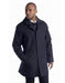Men's Navy BlueZipper Type 36 inch length Collared Trench Coat