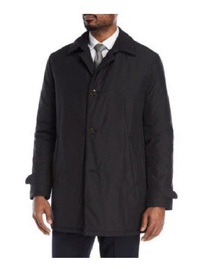 Men's Dress Coat Lerner ~ Edgar Trench Coat ~ Rain Coat 36 inch length Black