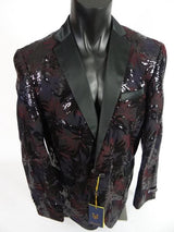Men's Blazer Sport Coat Shawl Lapel Jacket Yellow Black