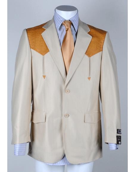Men's Two Button Western Blazer