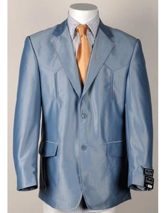 Men's flashy looking Western Light Blue Blazer