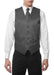 Men's 4PC Big and Tall Dress Tuxedo Wedding Vest ~ Waistcoat ~ Waist coat & Tie & Bow Tie and Hankie Gray