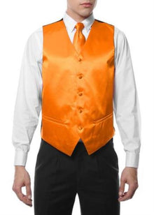 Men's Gold Five Button Wedding Waist coat & Tie