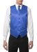 Men's Royal Blue V Neck Big and Tall Dress Tuxedo