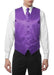 Men's Purple V Neck 4PC Waistcoat ~ Waist coat & Tie & Bow