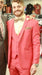 Men's  Shawl Lapel Pink Suit