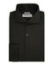 Spread Collar Slim Fit Shirt Cotton Black Men's Dress Shirt