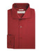 Spread Collar Slim Fit Shirt Cotton Burgundy Men's Dress Shirt
