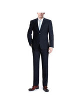 Renoir Suits - Renoir Fashion Mens Double vent Slim-Fit 2-Piece Suit In Dark Navy