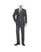 Renoir Suits - Renoir Fashion Mens Two Buttons Polyester Classic fit 2-Piece Suit In Dark Grey