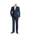 Renoir Suits - Renoir Fashion Mens Dark Navy Blue Polyester/Viscose Slim Fit 2-Piece Suit