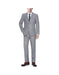 Renoir Suits - Renoir Fashion Mens Light Grey Polyester/Viscose Classic Fit Two Piece Suit