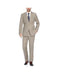 Renoir Suits - Renoir Fashion Verno Men's Tan and Blue Solid Pattern Slim Fit 2-Piece Suit