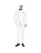 Renoir Suits - Renoir Fashion Verno Men's White Classic Fit 2-piece Tuxedo with Ribbon Finish