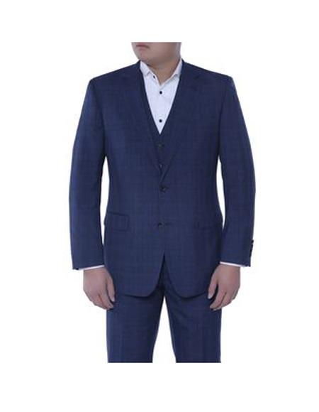 Renoir Mens Suits 555-3-DG ( Regular Fit Flat Front Wool Suit Pant )