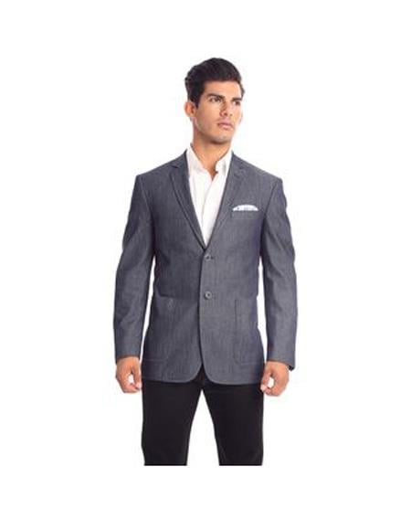 Renoir Suits - Renoir Fashion Verno Moretti Men's Solid Pattern Slim Fit Suit In Dark Grey