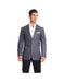 Renoir Suits - Renoir Fashion Verno Moretti Men's  Solid Pattern Slim Fit Suit In Dark Grey