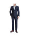 Renoir Suits - Renoir Fashion Verno Men's Solid Pattern 2-piece Slim Fit Suit In Dark Navy