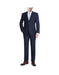 Renoir Suits - Renoir Fashion Verno Men's Solid Pattern 2-piece Slim Fit Suit In Dark Navy