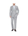 Renoir Suits - Renoir Fashion Verno Men's Grey  Solid Pattern Classic Fit Polyester Suit