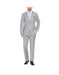 Renoir Suits - Renoir Fashion Verno Men's Grey  Solid Pattern Classic Fit Polyester Suit