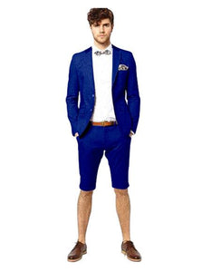 Mens Short Pants Suit Set Mens Suit For Men Dark Navy Blue