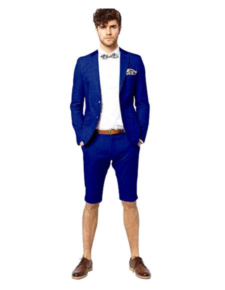 Mens Short Pants Suit Set Mens Suit For Men Dark Navy Blue