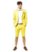 Mens Short Pants Suit Set Mens Yellow  Suit For Men