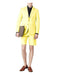 Mens Short Pants Suit Set Mens Yellow Suit For Men Two Button