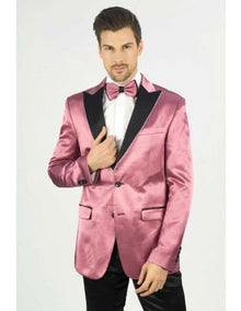 Men's  Peak Label Rose Gold - Dusty Rose with Black Pants Suits
